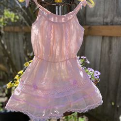 Vintage Baby Girls Sun Summer Sheer Dress size 18M-24M