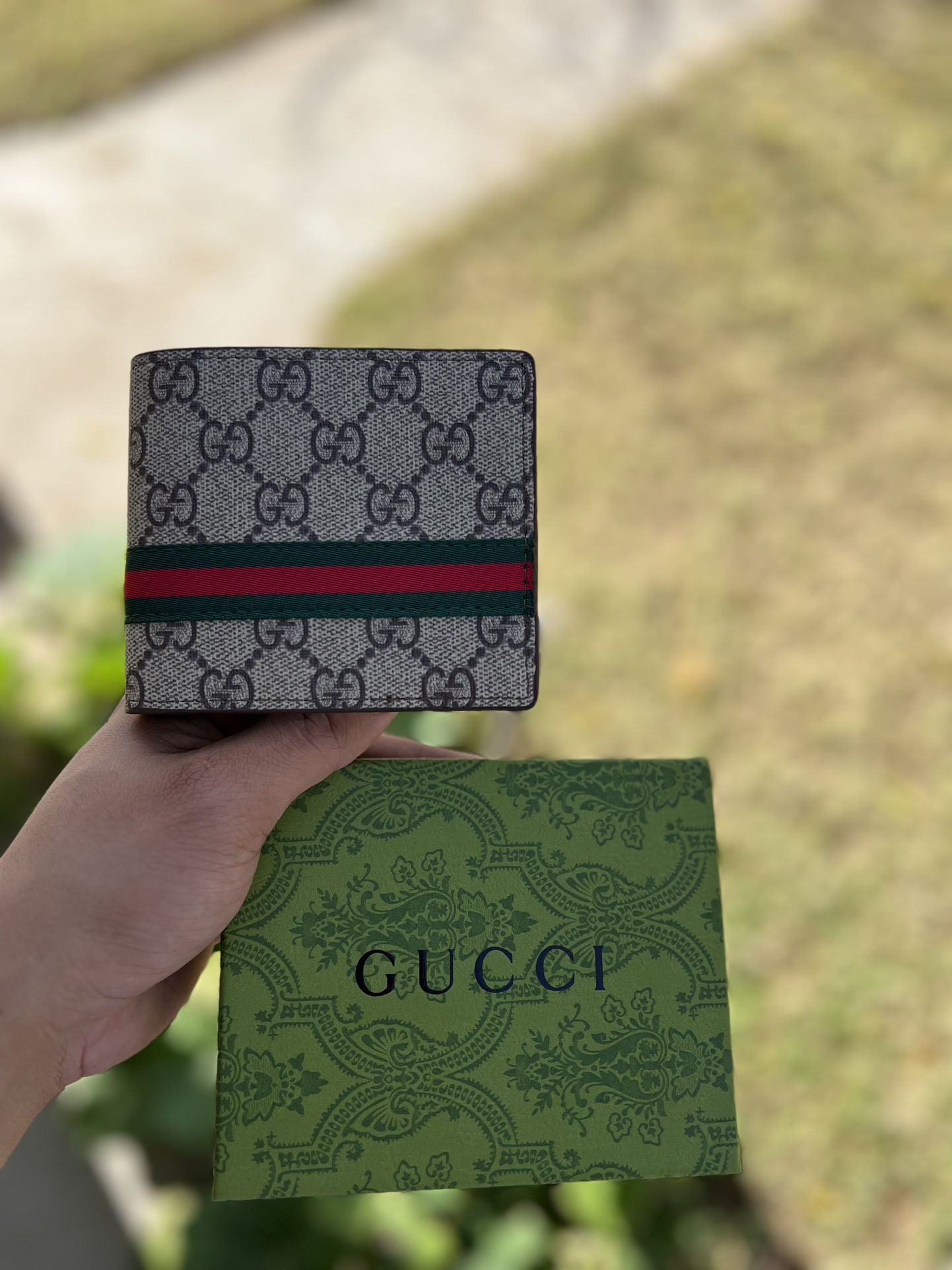 Gucci Beige Monogram Wallet 