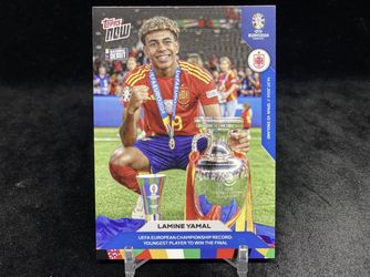 LAMINE YAMAL 2024 TOPPS NOW UEFA EURO #66 YOUNGEST PLAYER TO WIN FINAL / SPAIN