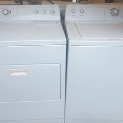 WHIRLPOOL SET WASHER AND ELECTRIC DRYER WORKING PERFECT DELIVERY SERVICE AVAILABLE FOR A FEE 