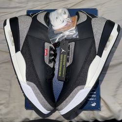 Men’s Jordan 3 Levi’s black size 12