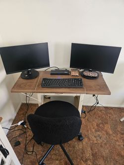 Metal desk and chair