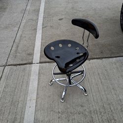 2x Vintage Industrial Tractor Seat Bar Stool Adjustable Swivel Chair