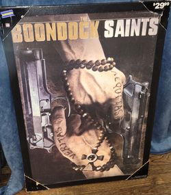 Moving sale. Boondocks Saints wooden framed wall art