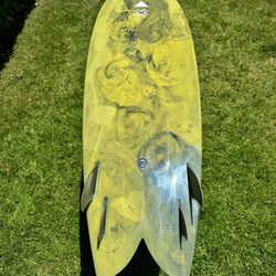 6’4” Quad Fish Surfboard