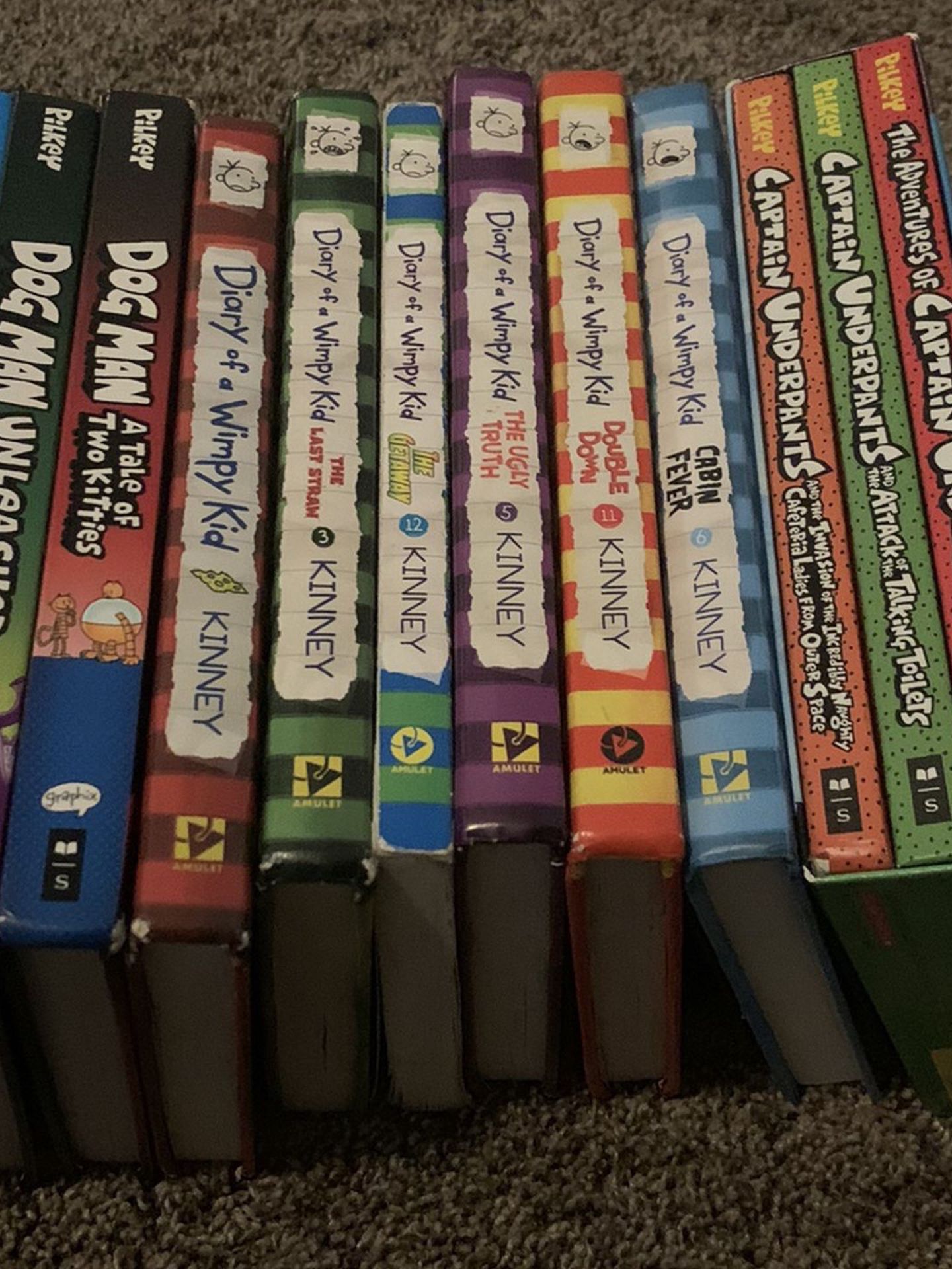 Diary of Wimpy Kid, DogMan, Captain Underpants Books