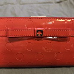 Previously Owned Kate Spade Red Polka Dot Wallet