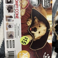 The Comfy Cone XS Black Dog 