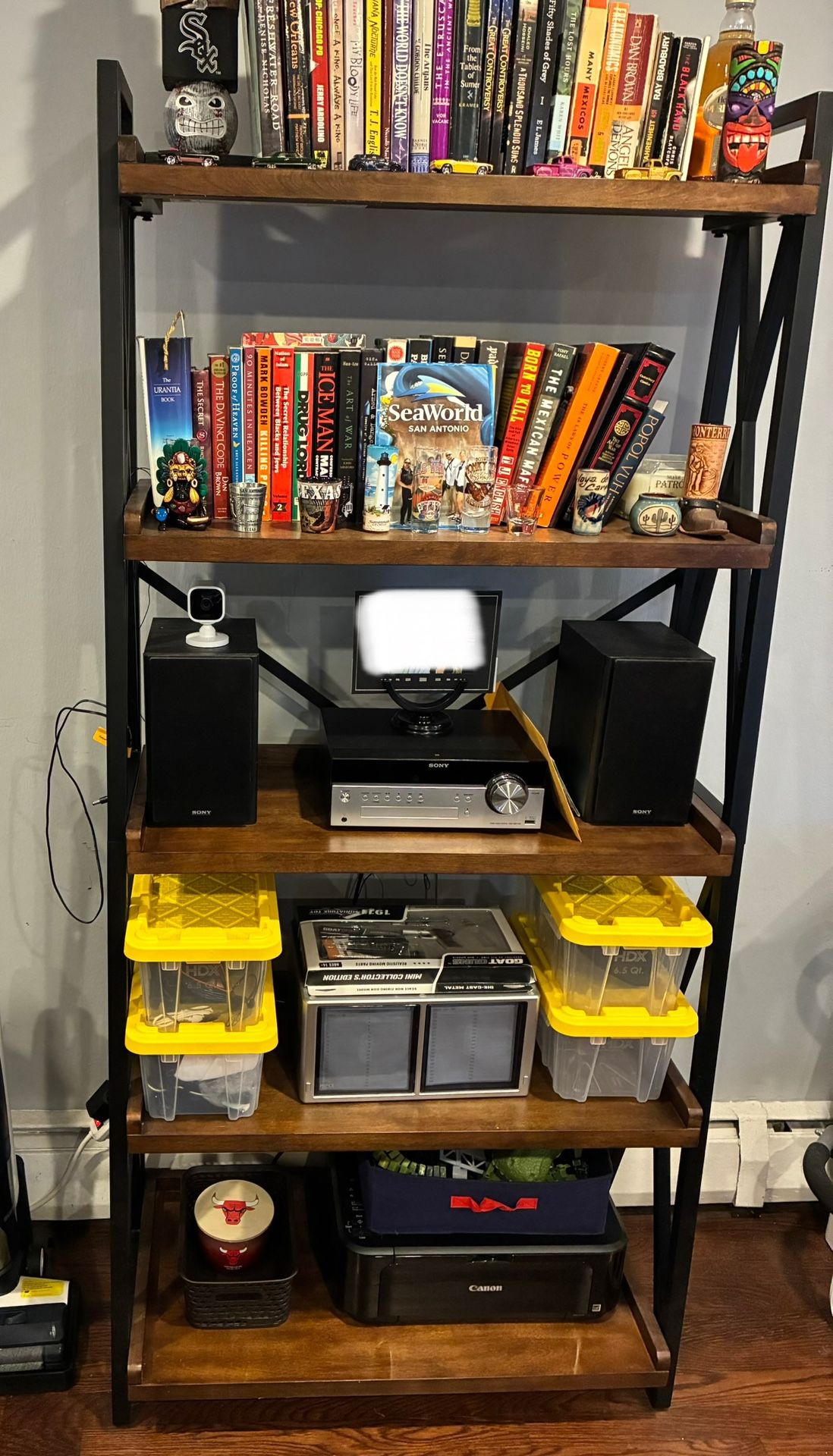 Ladder Book Shelf 6 Ft (72”) x 34” x 16” x 10”