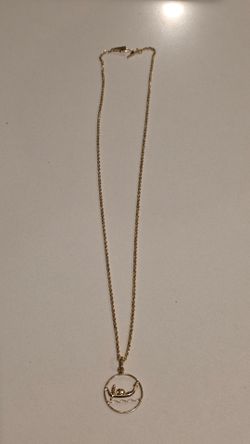 14kt necklace with 18kt pendant