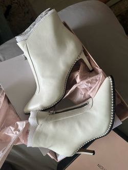 White leather boots, BRAND NEW ,