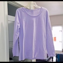 NEW woman Purple Long Sleeve Top 