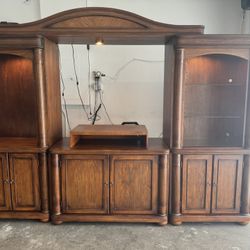 Brown Wooden Bedroom Set  ( TV Console And Night Stands)