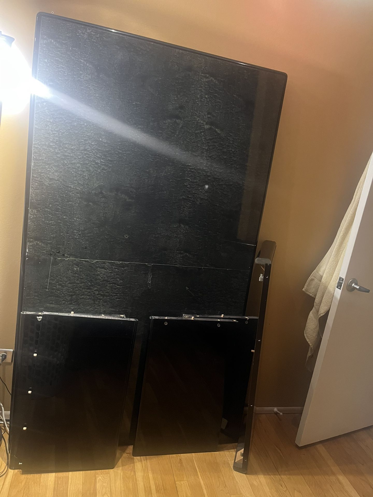 Marble Black Heavy Table With Addition In the middle Add On