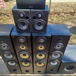 SONY DAYTON 7.1 LOUDSPEAKERS AND POWERED SUBWOOFER $1000 FINAL PRICE READ DESCRIPTION AND SEE 👀 ALL PICTURES 
