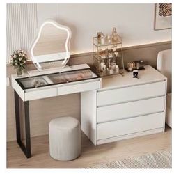 Farmhouse Style Dressing Table White