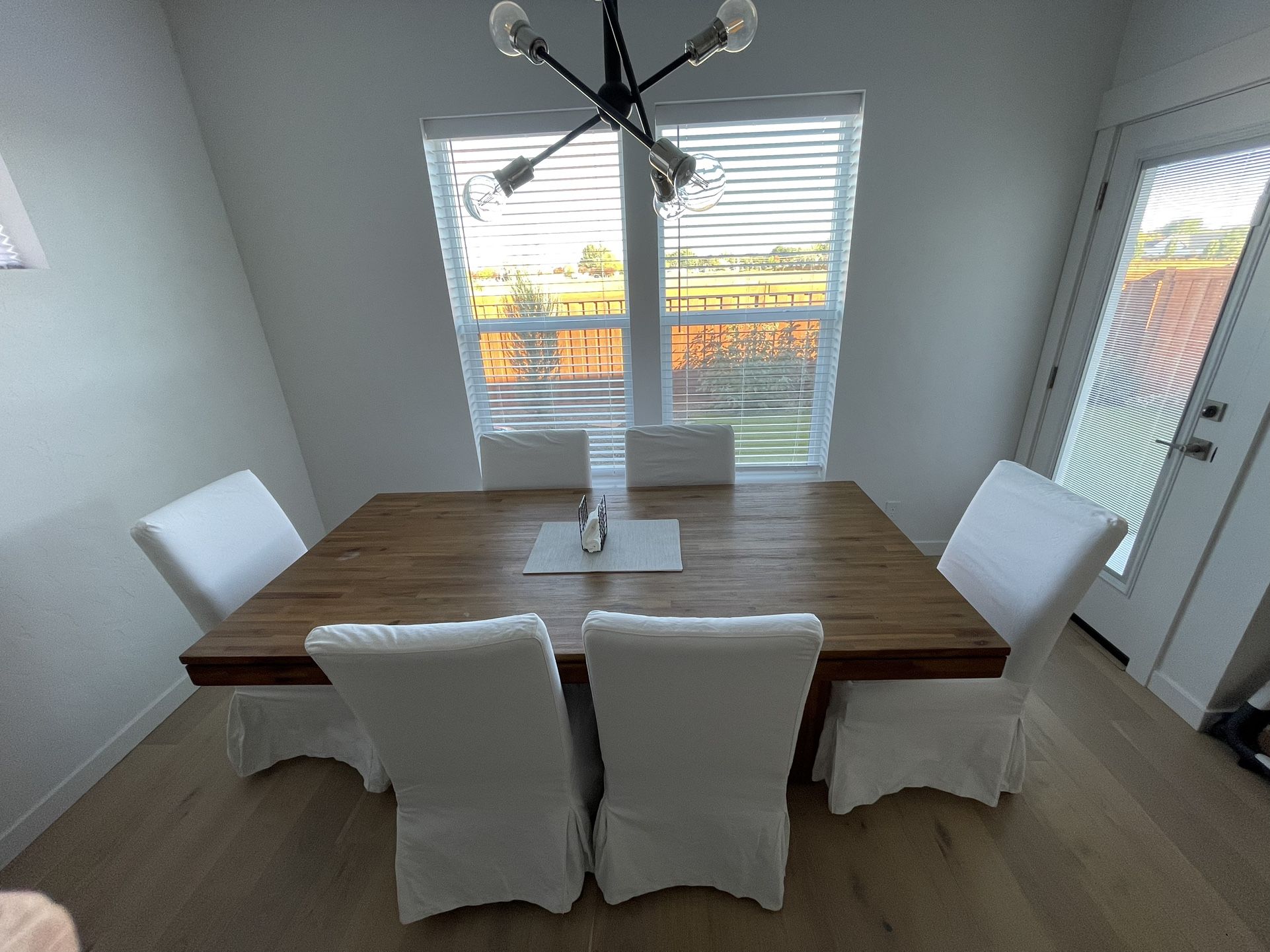 6 Modern white Dining Chairs- TABLE NOT FOR SALE