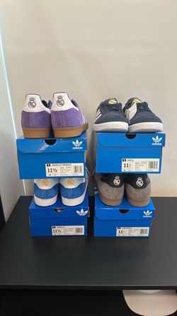 Real Madrid Adidas Gazelle Shoes (Set of 4) Men’s Sz. 11.5