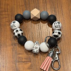 Silicone Bead Bracelet Key Holder 