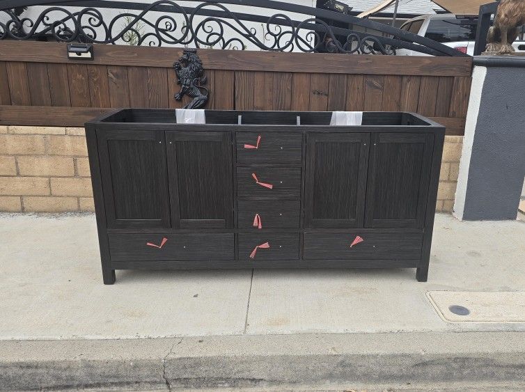 72" Double Sink Batroom Vanity Without Top