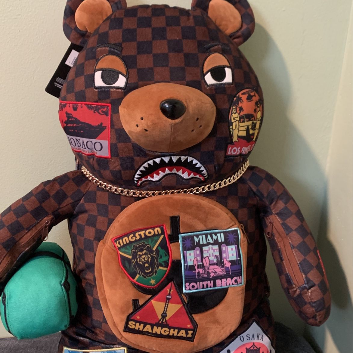 Sprayground Travel Patch Teddy Bear Backpack Limited Edition Sold