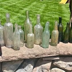 Large Lot Antique/Vintage Glass Bottles