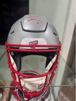 Bijan Robinson Signed Falcons F/S Speedflex Helmet Beckett COA