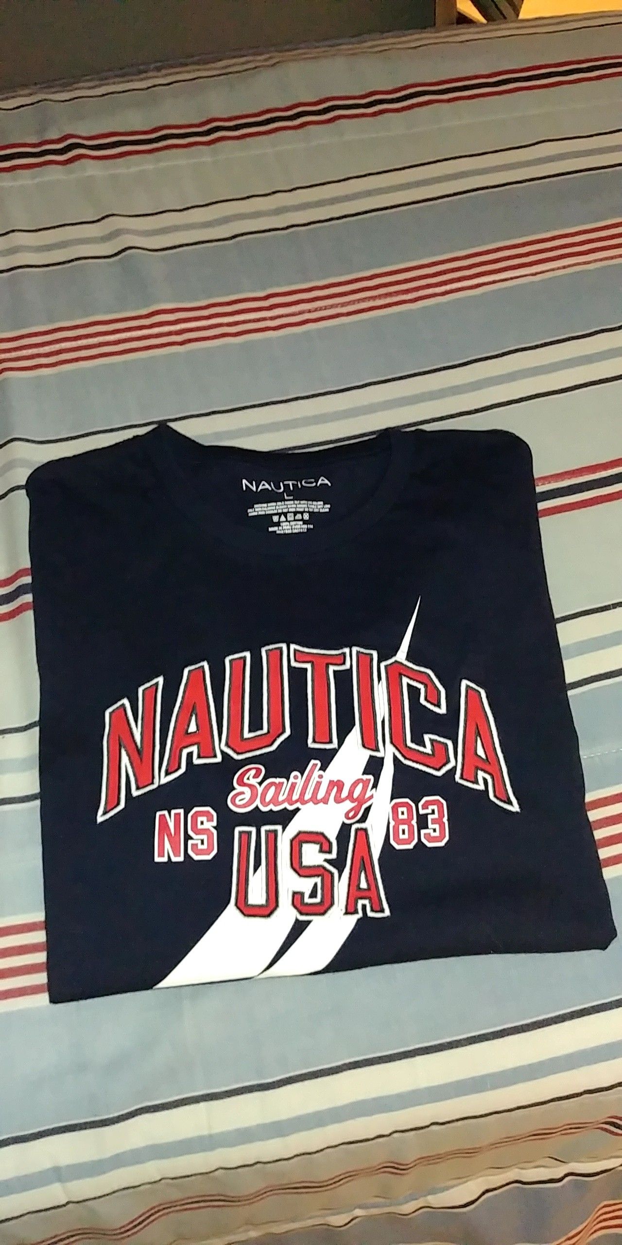Nautica USA Shirt Sz Large Men