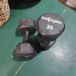 35 lb dumbbells set