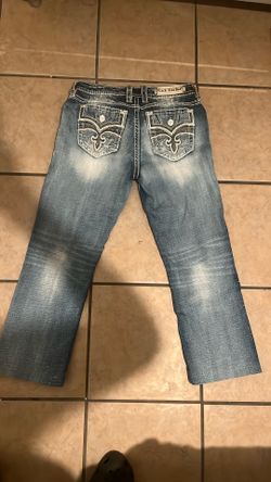 Rock Revival, Dark Blue With Light Blue, Size 31 In Women