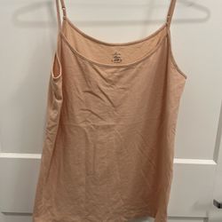 Loft Ladies Spaghetti Strap Tank Top - Pink - Size Large