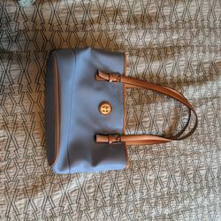 Gianni Bernini Light Blue/Tan Purse
