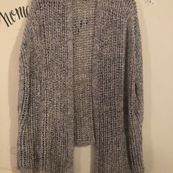 Gray No Sleeve Cardigan 1x