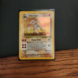 Kabutops Holo Pokemon Card From Fossil Set