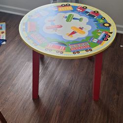 Children train table