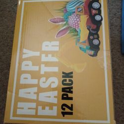 12 Easter eggs with utility vehicle