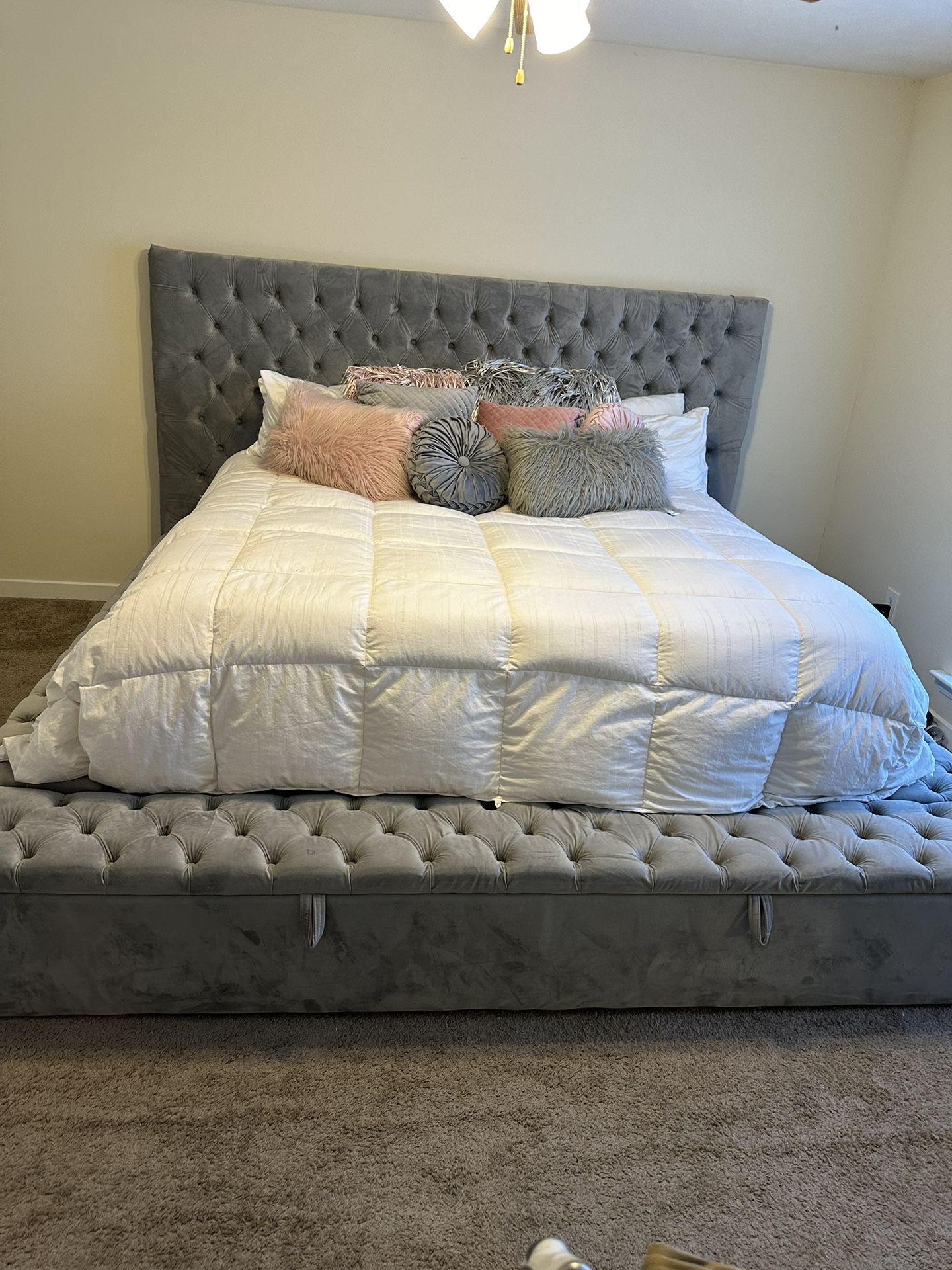 King size Bed frame With Storage