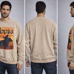 Coors Original Men’s Sweatshirt Beige Size L