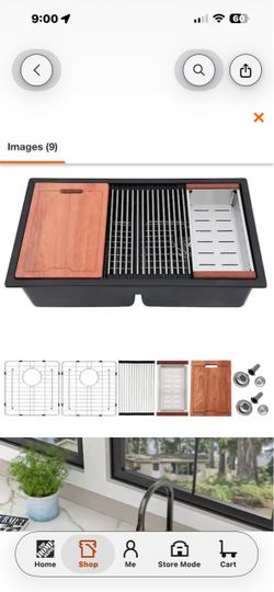 Fulorni 33 in. Undermount Matte Black Granite Composite Kitchen Sink,50/50 Double Bowl Quartz Workstation Basin with Accessories