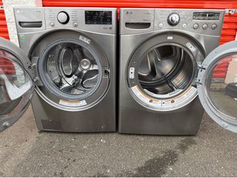 XL capacity front load washer and electric dryer