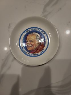 Pope John Paul 11 1987 Commermorate Plate