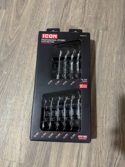 ICON 10-Piece Metric Stubby Ratcheting Wrench Set