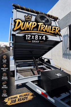 Dump Trailer Grey 12x8x4
