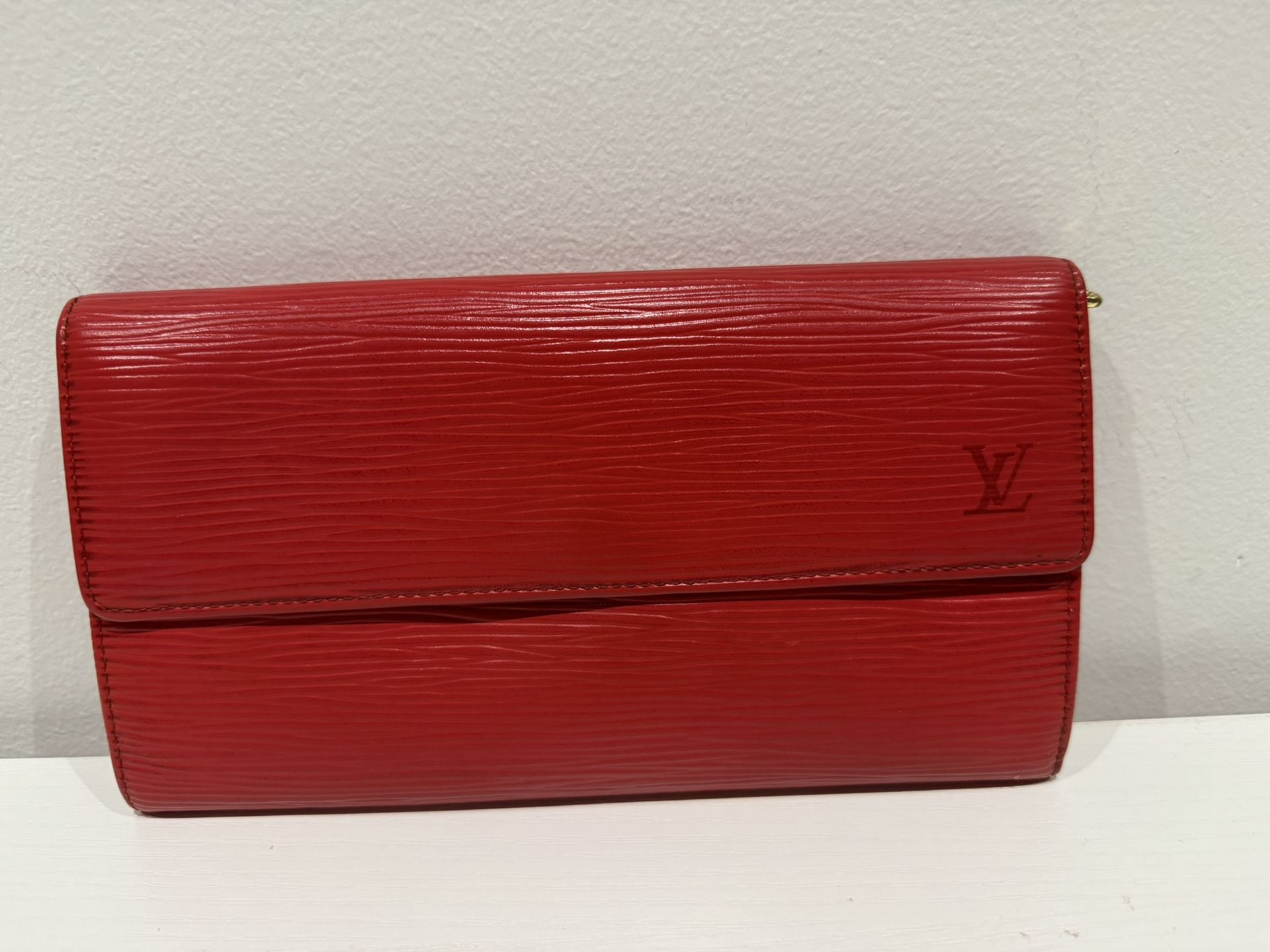 Louis Vuitton Red Epi Long Wallet