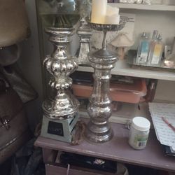 3 Stunning Mercury Glass Candle Holders