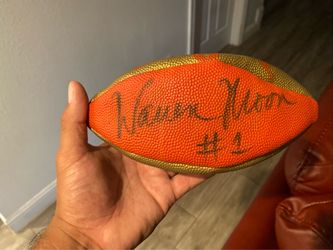 Autograph football Warren moon