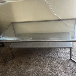 Glass coffee table