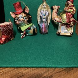 Vintage Glass Christmas Ornaments +