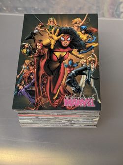 2008 Women of Marvel Rittenhouse trading cards complete base set 1-81