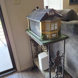 Old Antique Schoolhouse Aquarium And Stand. 1920s